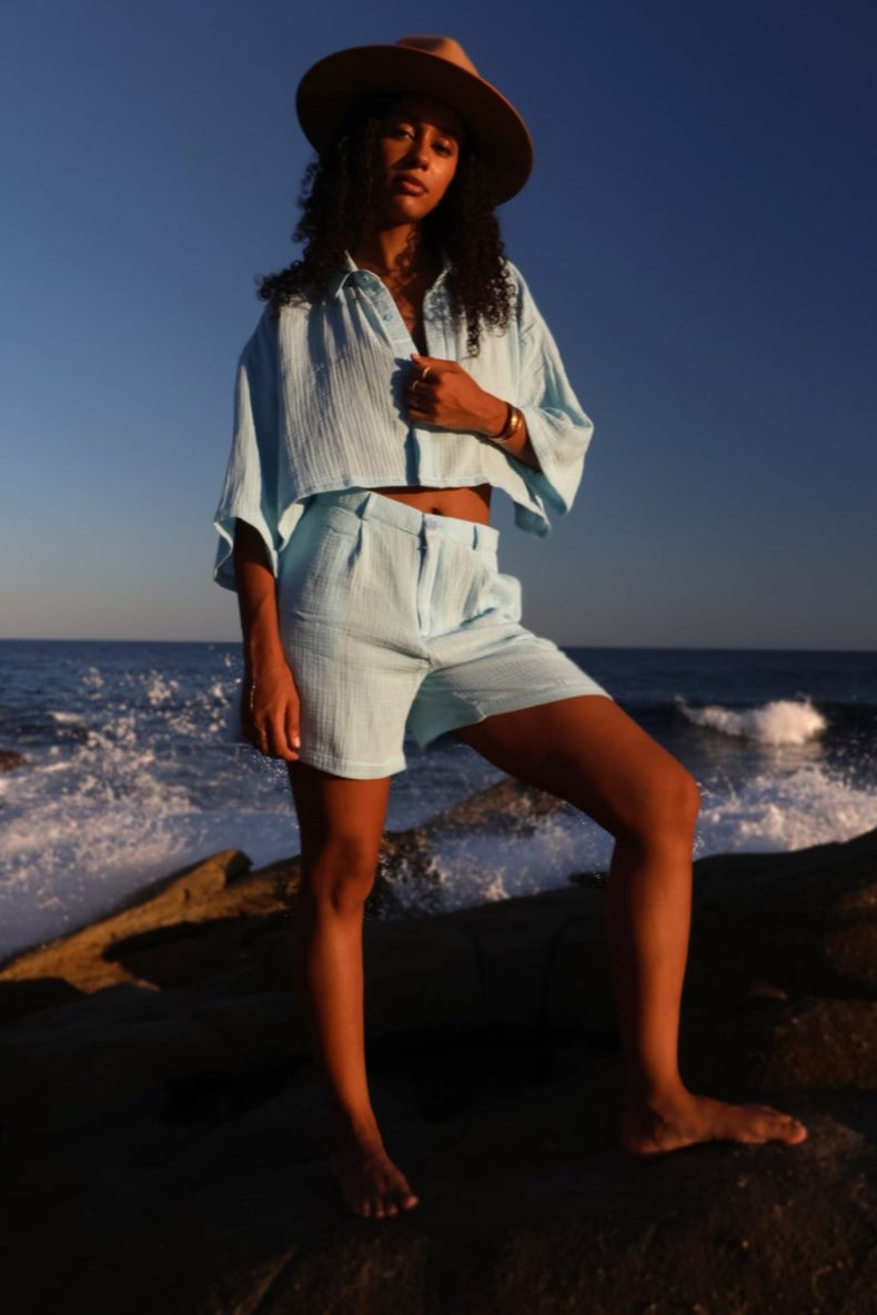 NOBLE Oversize Short Baby Blue