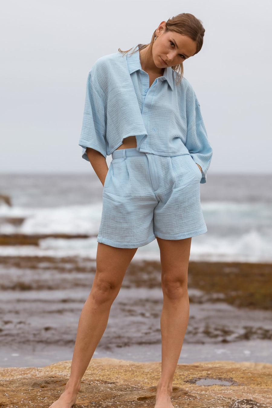 NOBLE Oversize Short Baby Blue