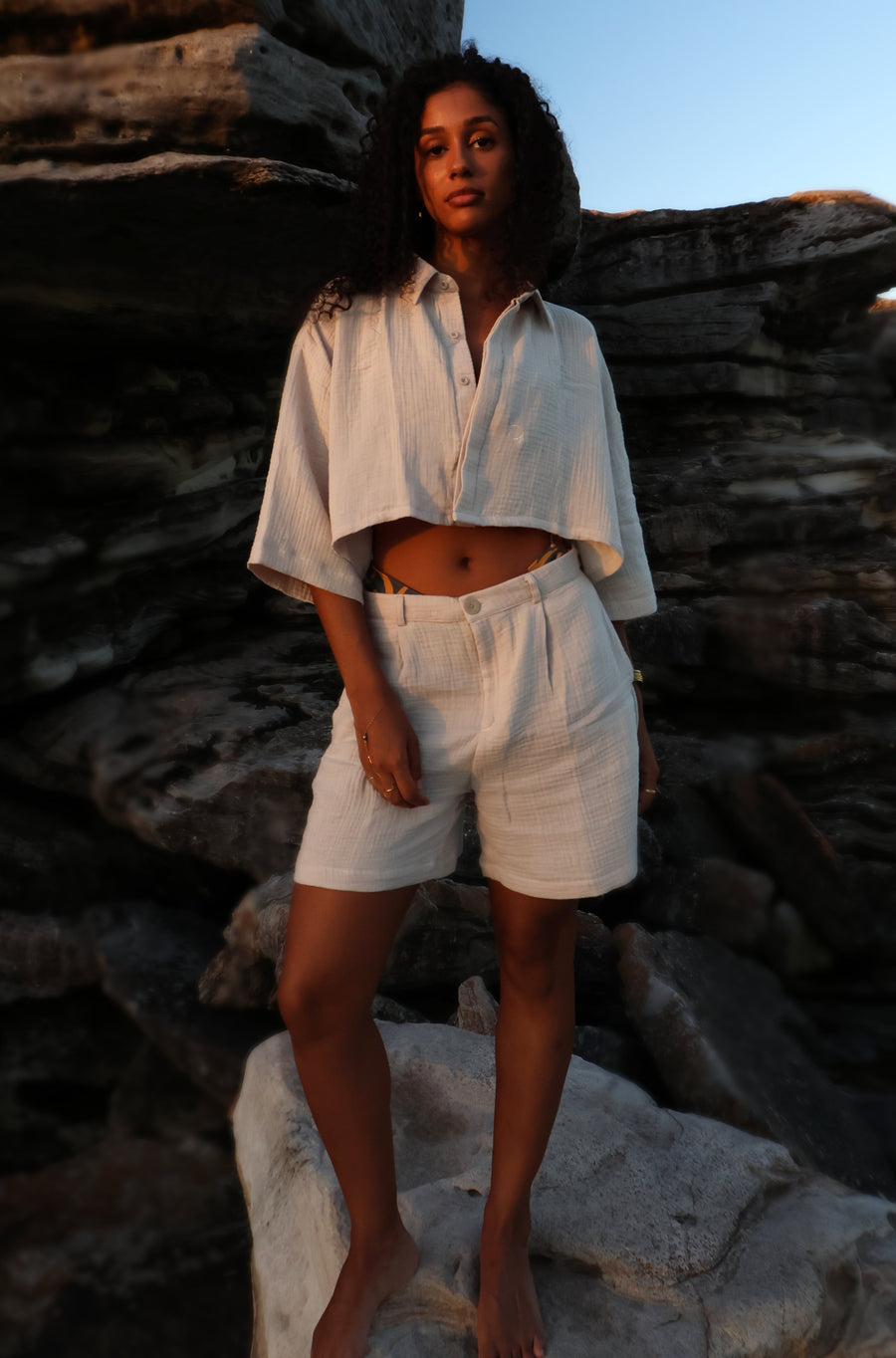 NOBLE Oversize Short Beige