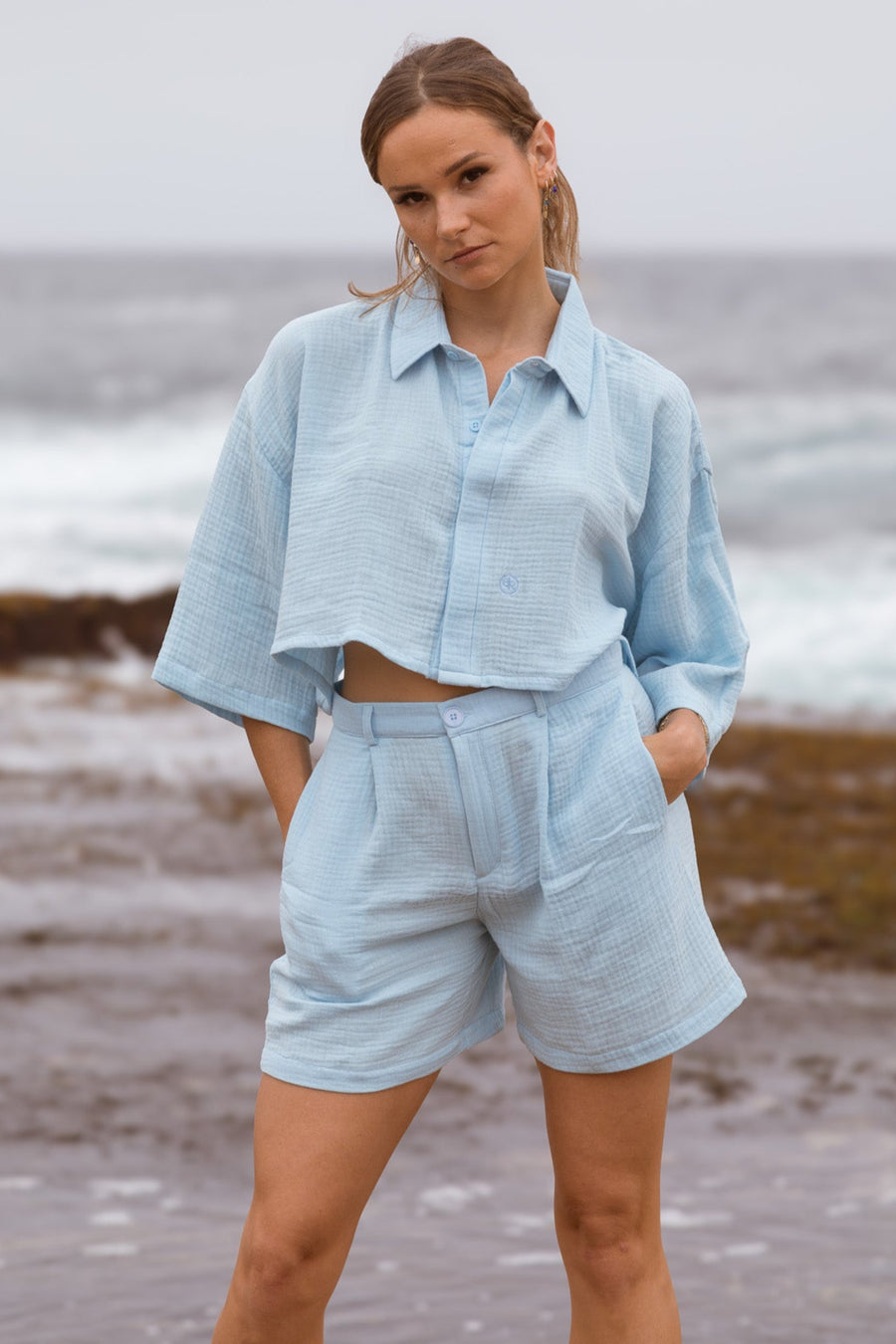 NOBLE Oversize Short Baby Blue