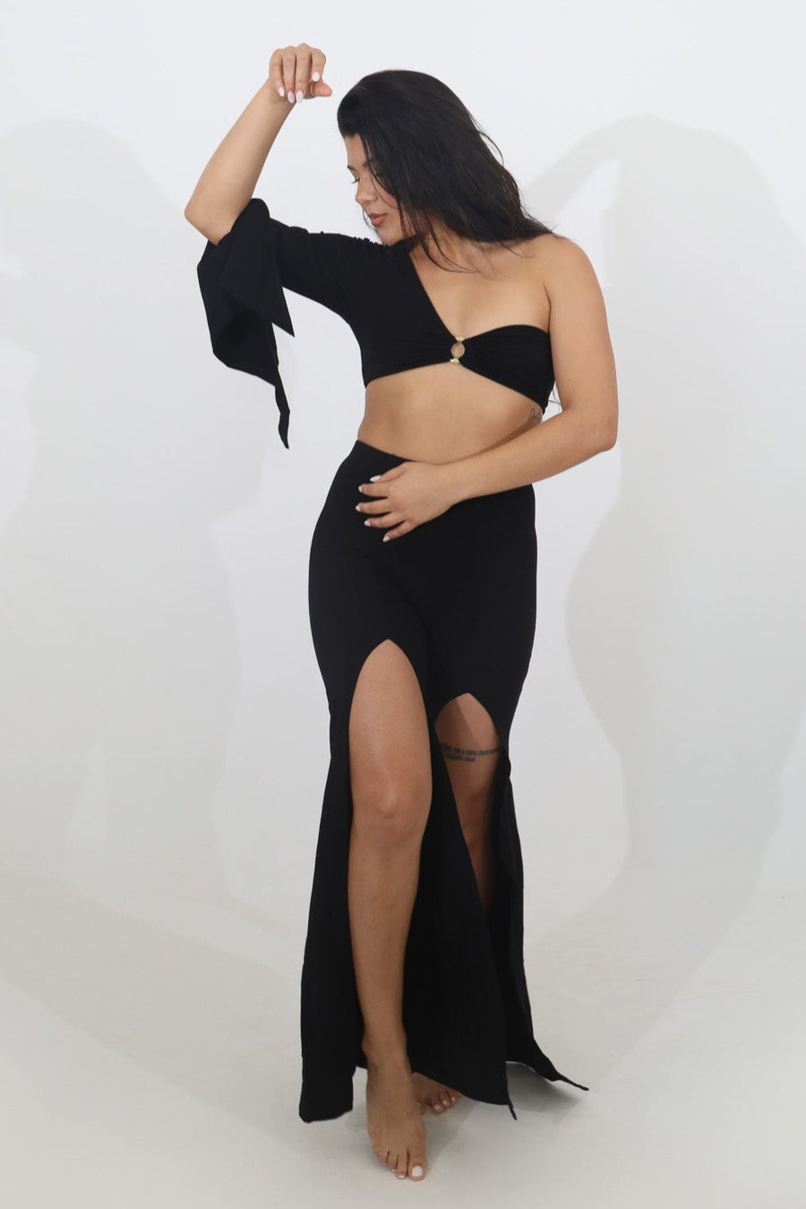OSMOSE BLACK wide leg PANT