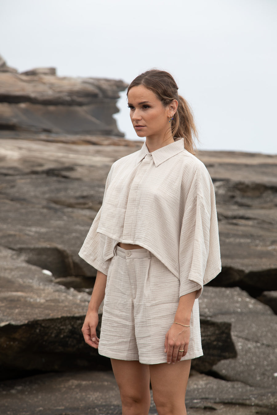 NOBLE Oversize Short Beige