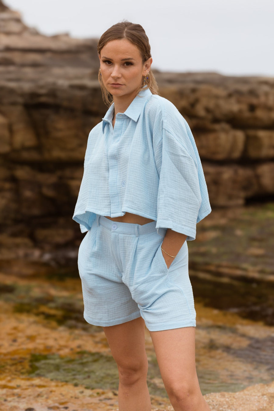 NOBLE Oversize Short Baby Blue