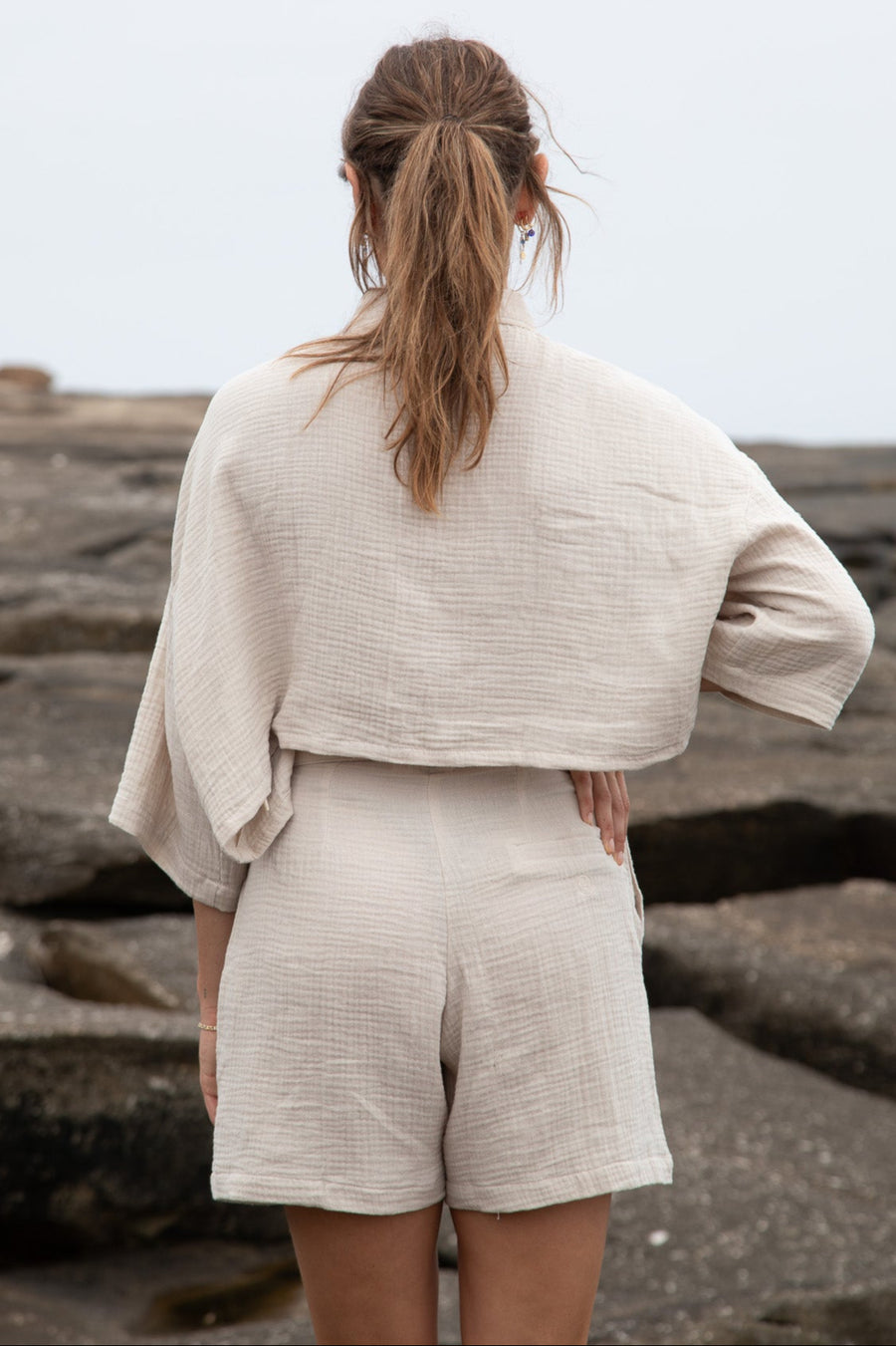NOBLE Oversize Short Beige