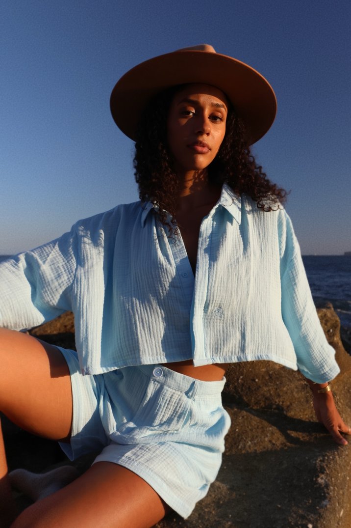 NOBLE Oversize Short Baby Blue