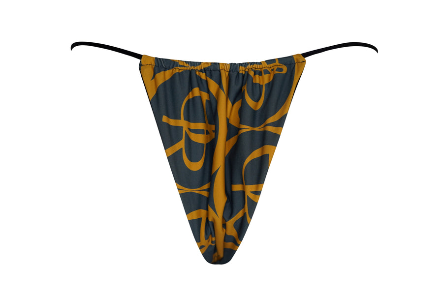 FATALE Bikini Bottom one tie side PRINT Reversible