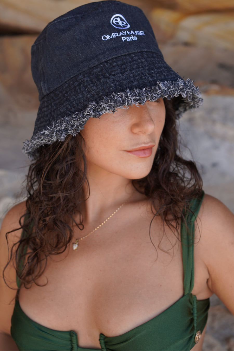 OMRAY Bucket Hat washed denim black