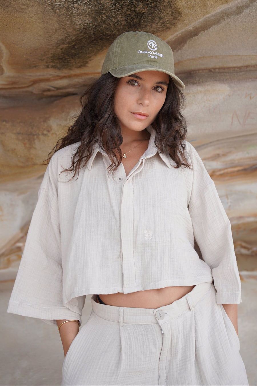 OMRAY MUSE Vintage Cap dark beige