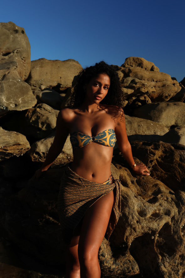 SAVANNAH Bandeau Bikini Top  PRINT